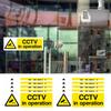 Security Camera Signs Warning Self-Adhesive Video Camera Signs For Outside 10 Pieces Weatherproof Property Safety Stickers For