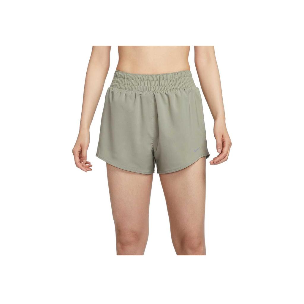 Nike As W Nk One Df Hr 3In Br Short Solid Color Comfortable Breathable Soft Sports Shorts Women Shorts Green DX6015320