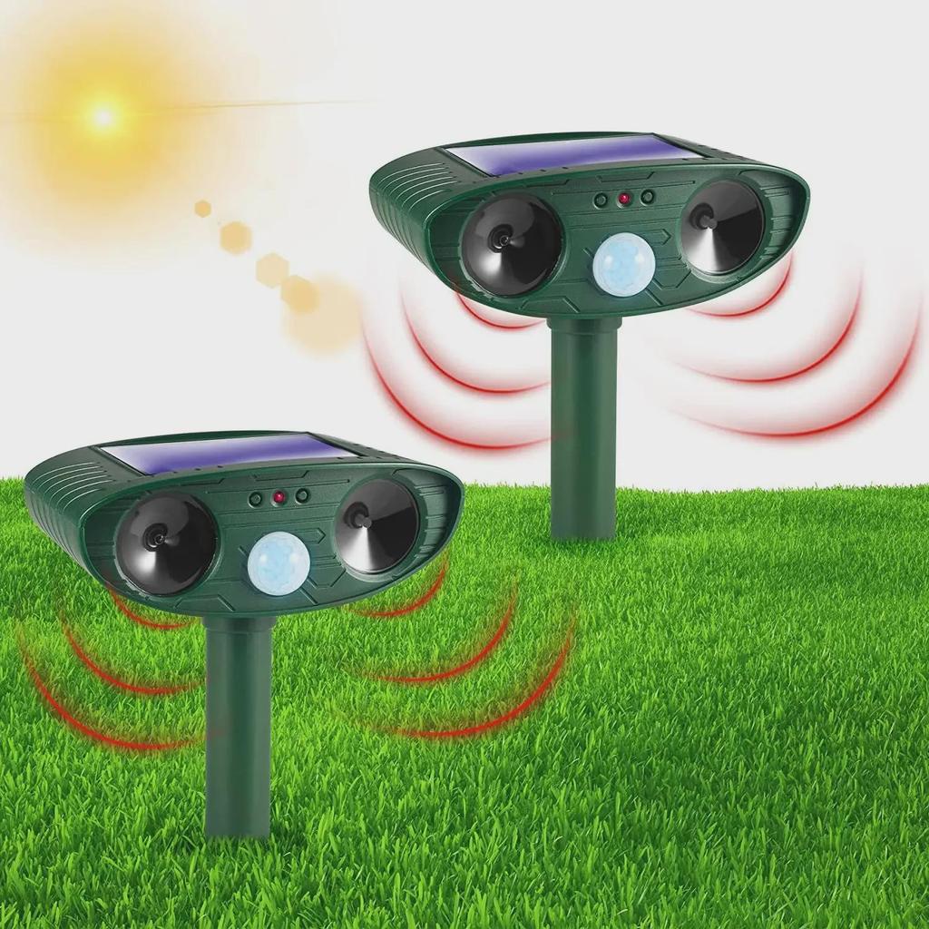 Solárny ultrazvukový odpudzovač zvierat do exteriéru