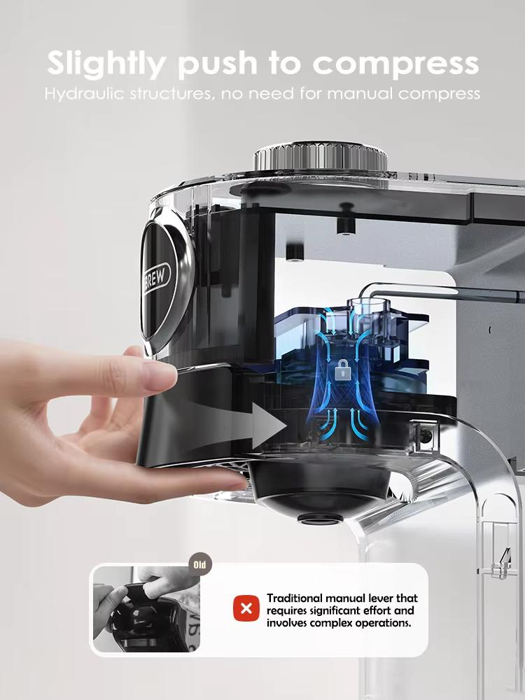New HiBREW 3 In 1 Multiple Capsule Coffee Machine Hot/Cold DG Cappuccino Nes Small Capsule Ground Coffee Cafeteria H3C