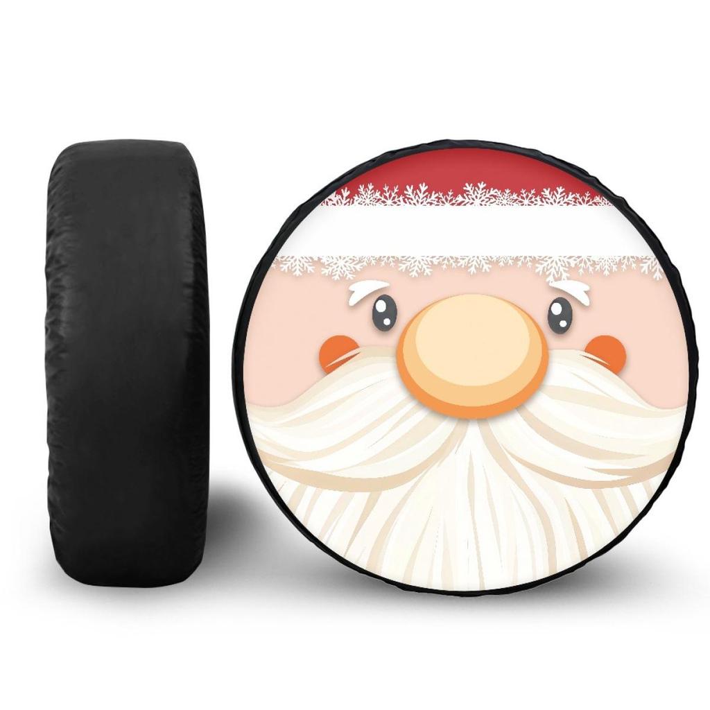 Copriruota di scorta in pelle PU personalizzabile in stile natalizio per Jeep Wrangler - Protezione antipolvere