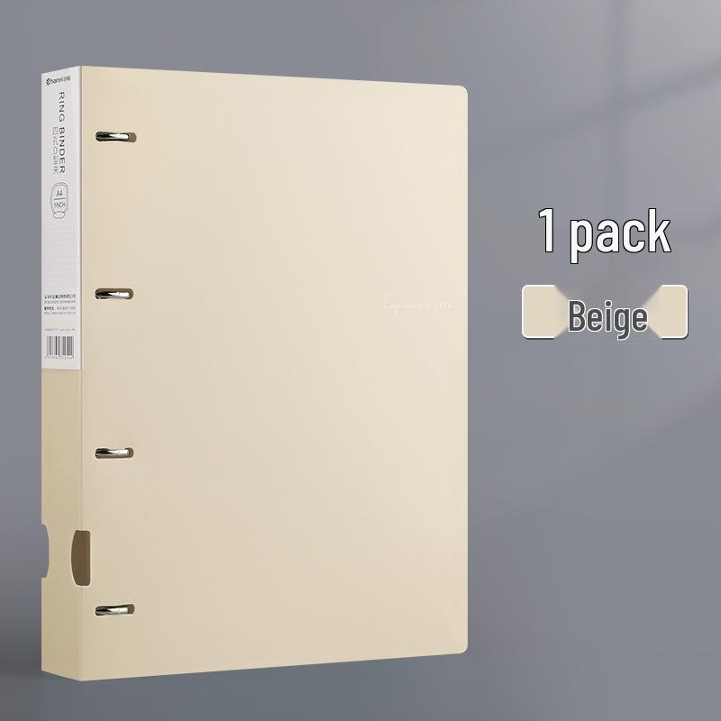 Νέος Φάκελος Δακτυλιδιών Α4 4 Τρυπών για Αποθήκευση Εγγράφων Γραφείου και Φύλλων Εξετάσεων με Κλιπ Διάτρησης Τύπου D Γρήγορης Απελευθέρωσης