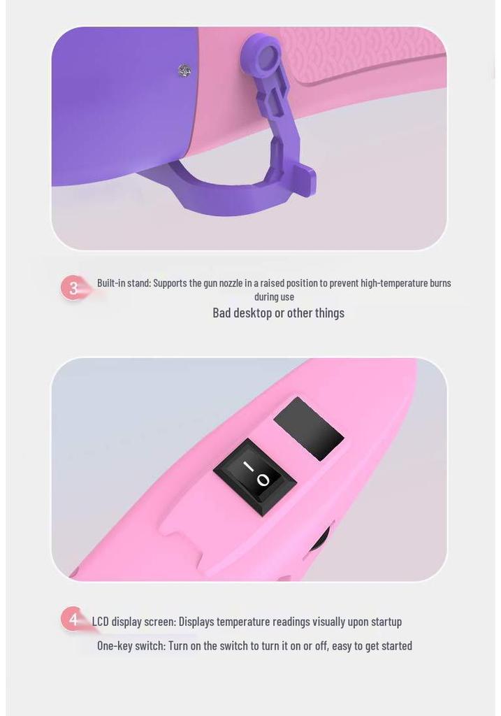 MF400 Handheld Heat Gun for Heat Shrink Film, Rubber Stamping, DIY Crafts, and Embossing Powder.