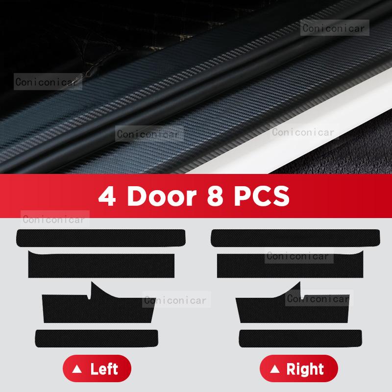Car Carbon Fiber Door Sill Sticker For JETOUR DASHING X-1 2025 Threshold Pedal Anti-scratch Interior Accessories