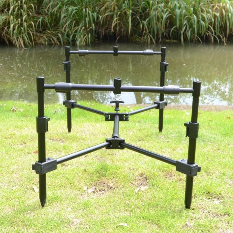 Adjustable Fishing Rod Support Tripod Stand Light Weight Metal Frame Detachable Fishing Rod Stand For Outdoor Anglers