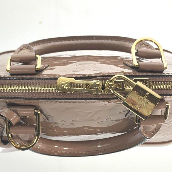 LOUIS VUITTON Vernis Handbag Shoulder Bag Monogram Vernis Rose Velur  M91585 Used