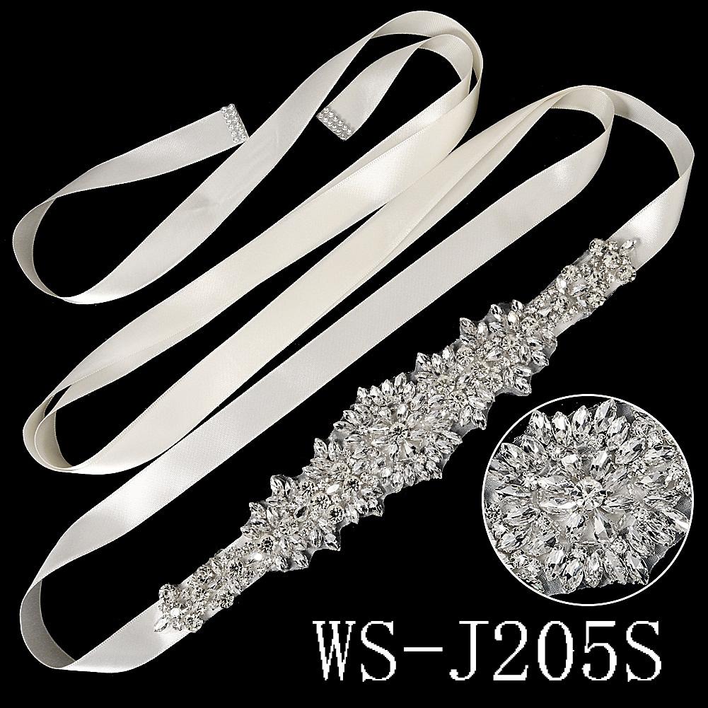 

Silver Bridal Wedding Waistband Sparkling Crystal Handmade Sash for Women Wedding Supplies Jewelry Accessories party dresses