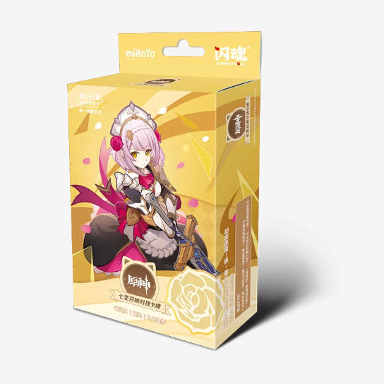 Genuine Genshin Impact Seven Sacred Summons Duel Game Card Volume 4 Booster Pack Anime Character Collection Card Kids Toys Gifts
