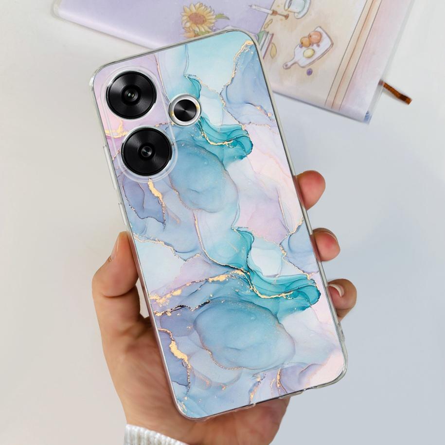 For Xiaomi Poco F6 Case Popular Butterfly Flower Soft Clear Silicone TPU Back Cover For Xiaomi Poco F6 5G F 6 PocoF6 Phone Cases