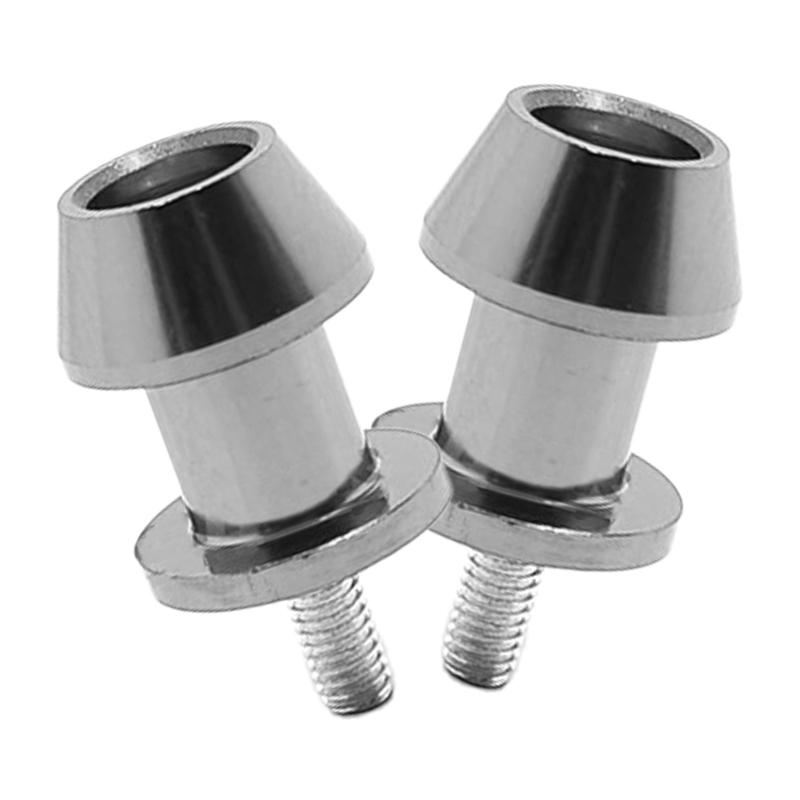 2pcs Silver Aluminum Alloy M8 Motorcycle Racing Adapter Holder Swingarm Coil Slider Mount Stand Screw