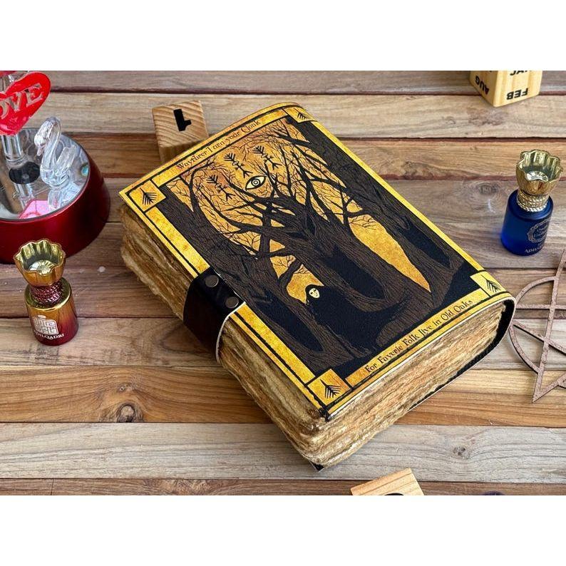 Jurnal din piele Arborele Vieții - Caiete din piele naturală pentru femei - Jurnal frumos pentru caiet de schițe, carte de călătorie, carte de vrăji goală