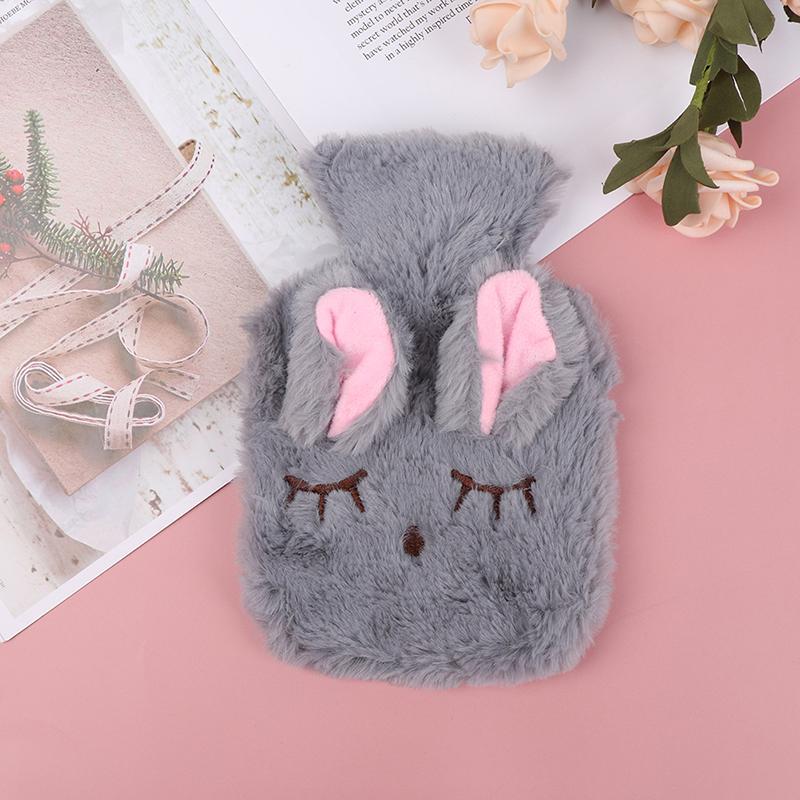 

Теплая Уютная Милая Мягкая Грелка с Плюшевым Пушистым Чехлом Дети Взрослые серый