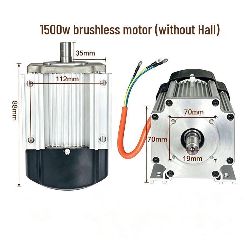 3000W High-Power DC Brushless Motor for High-Voltage Cleaning, Mechanical Modification, 48V/60V/72V, Single Key Shaft