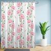 Tende da Doccia in Tessuto Impermeabile con Fiori Vintage Disegnati a Mano per Bagno, Tende da Bagno con Magnolie Decorazione Vasca da Bagno con Ganci
