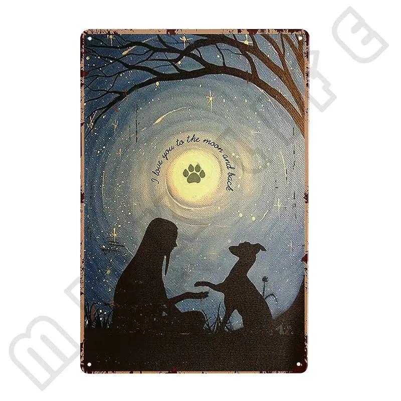 Windhund Metallschild Ich bin dein Freund Ich bin dein Windhund Poster Badezimmerzimmer Küche Garage Zuhause Kunst Wanddekoration