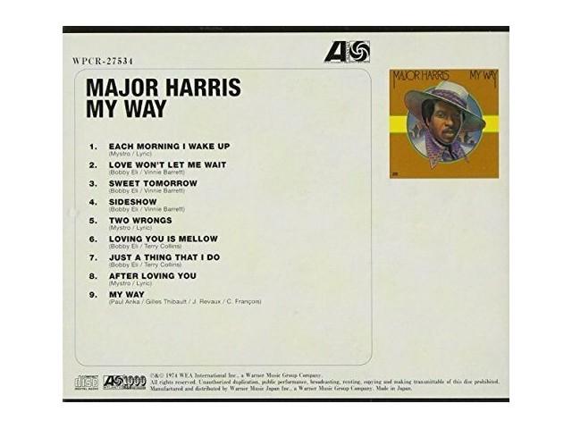 [CD] Warner Music CD my way  Major Harris NEW from Japan