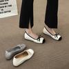 Gentle Ballet Ladyshoes Flats Retro Soft-soled Silver Single Shoes Spring Women's Shoes