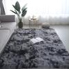 Nordic Tie-Dyed Long-Pile Carpet: Thick, Plush Mat for Living Room or Bedroom