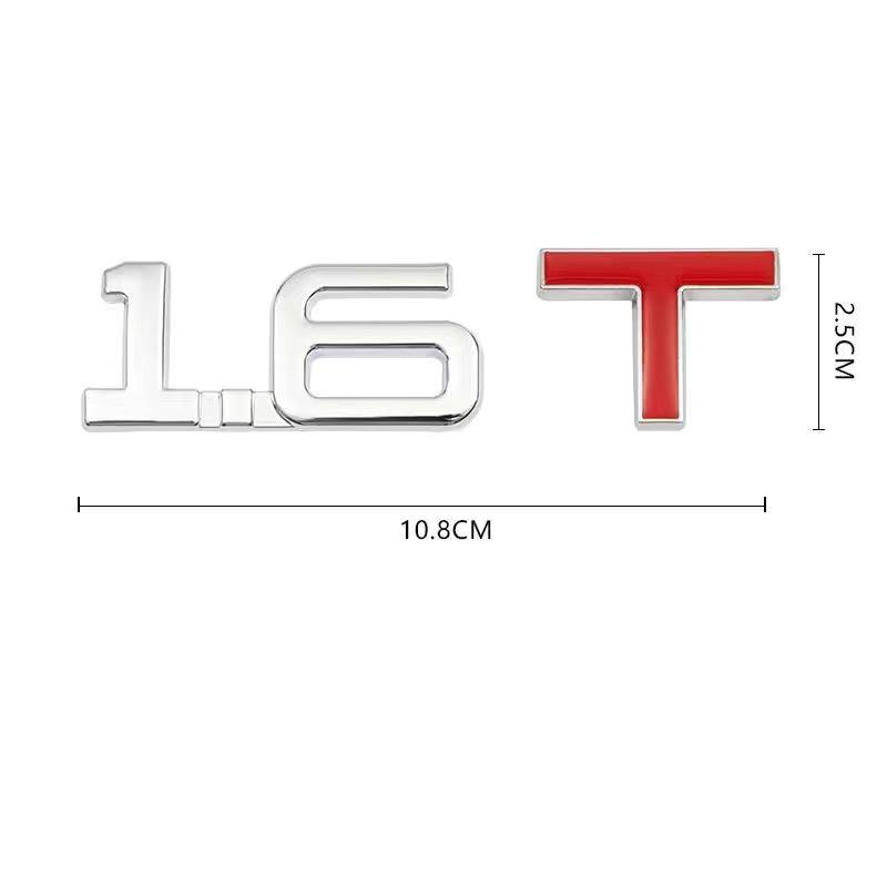 Auto 3D Metall 1.3T 1.4T 1.5T 2.0T 2.4T 2.8T 1.6T 1.8T 2.2T 2.5T 3.0T Logo TURBO Emblem Plakette Aufkleber Heckaufkleber Für Toyota Honda