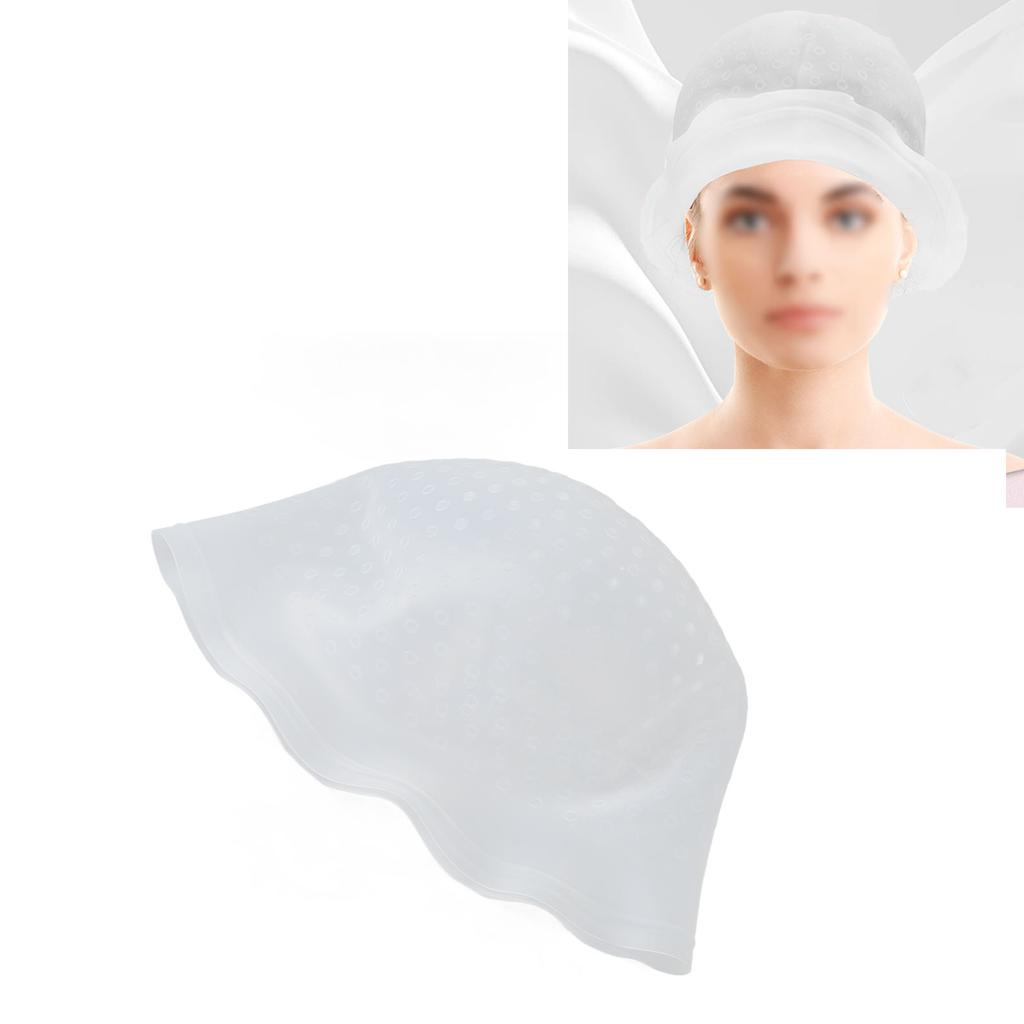 Hair Highlight With Hook Needle Silicone Hair Staining Home Hair Salon Transparent Hair Dye Hat