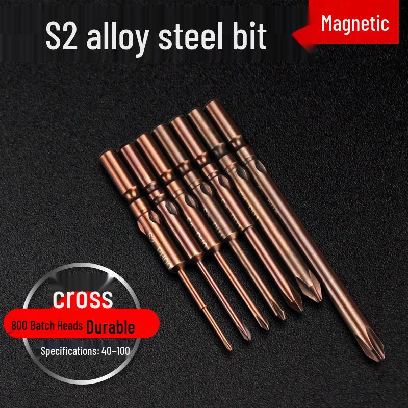 800-Character Electric Screwdriver Set, 4mm Diameter, Round Shank & Handle, Fine Head Bits PH0 PH1