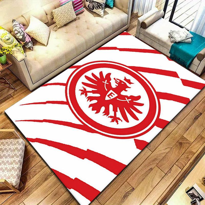 Eintracht Frankfurt Teppich für Wohnzimmer Schlafzimmer Zuhause Sofadekoration, Kinderspiel rutschfeste Bodenmatte
