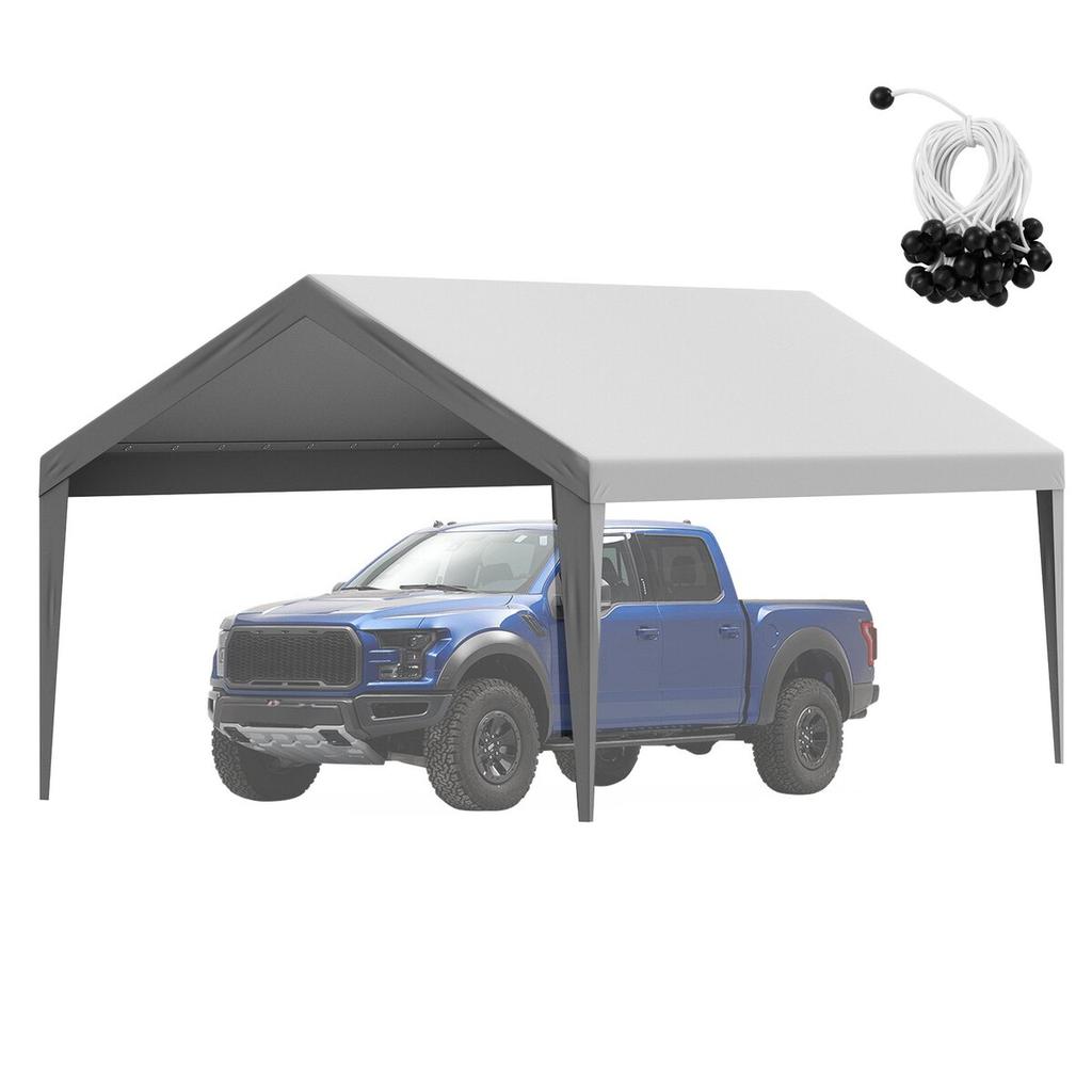 Carport Replacement Canopy Cover 12 x 20 ft, Garage Top Tent Shelter Tarp Heavy-Duty Waterproof & UV Protected, Easy Installation with Ball
