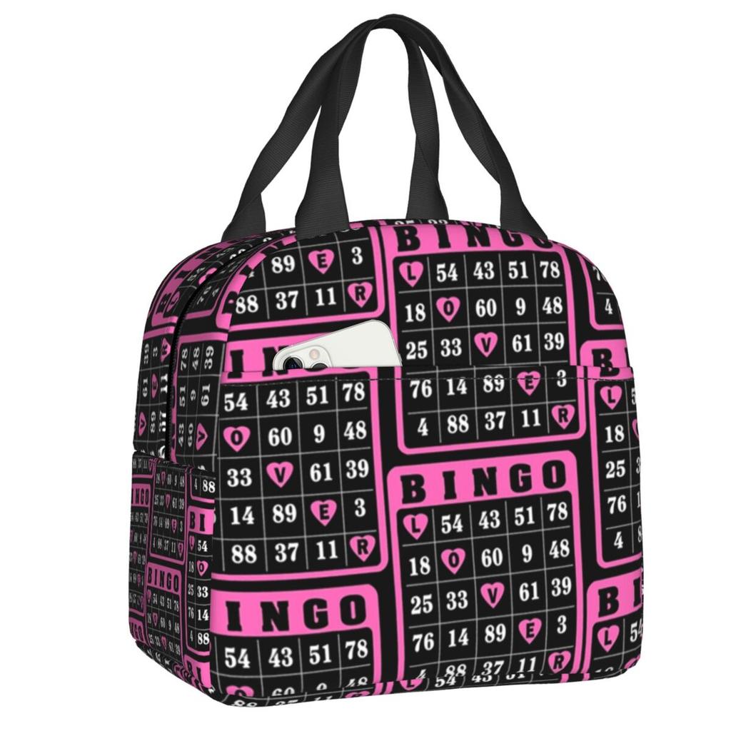 Custom Shake Those Balls Bingo Insulated Lunch Tote Bag for Women Portable Thermal Cooler Food Lunch Box School