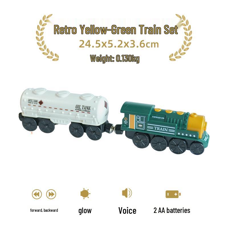 Set Tren Electric pentru Copii - Compatibil cu Piste din Lemn Thomas Brio Mi Rabbit