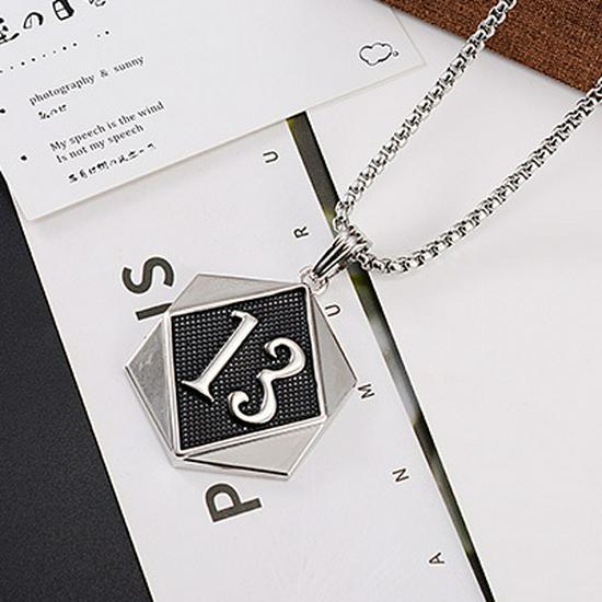 Trendy Titanium Steel Men's Dog Tag Necklace - Hip-Hop Style Pendant Chain