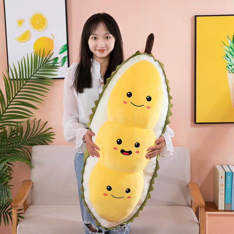 Durian plush toy new cute fruit doll sofa cushion children's nap pillow girls durian throw pillow