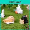 Adorable Resin Miniature Sleeping Animals Cute Pig Rabbit Cat Dog For Diy Fairy Garden