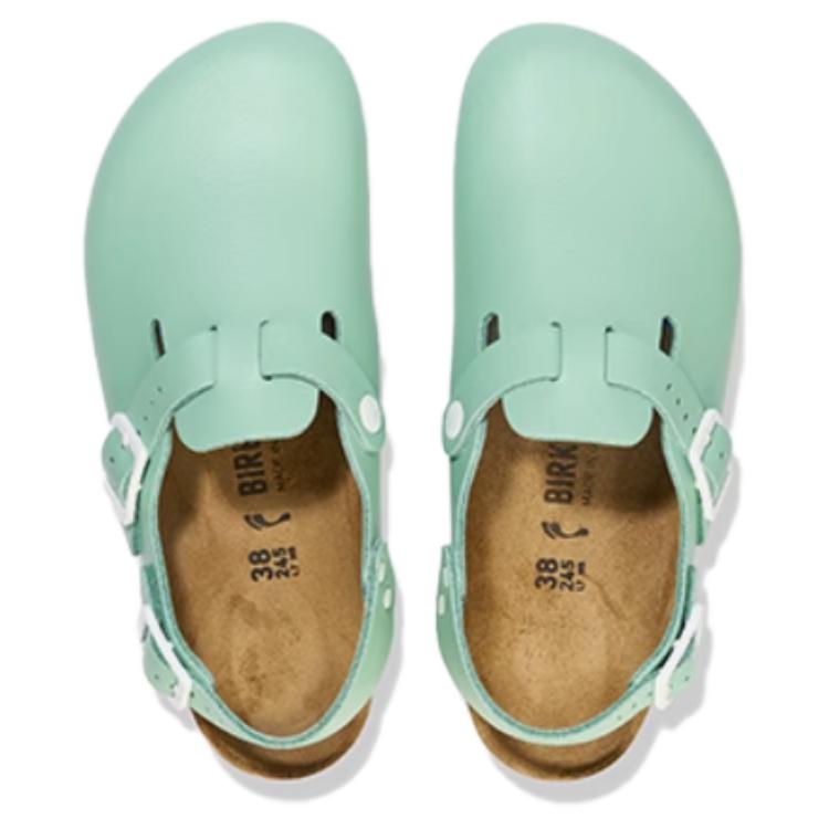 Birkenstock Slip Resistant Closed Toe Slippers Unisex Green Narrow 1026221