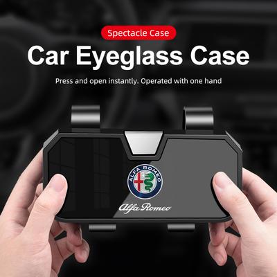 Auto Sonnenblende Sonnenbrillenetui Brillen Organizer Box Für STELVIO Giulia 159 Giulietta 147 Mito 156 MTO Auto Zubehör