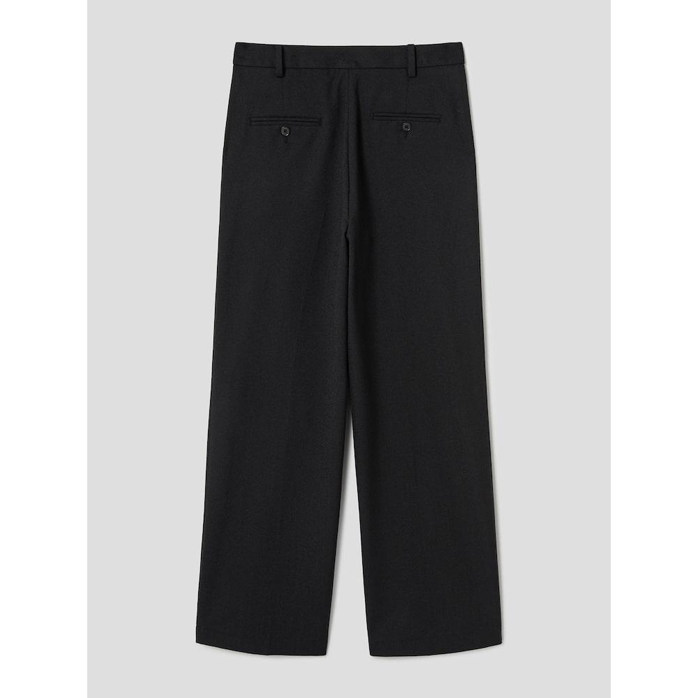 8seconds Wool Blend Long Straight Slacks Black