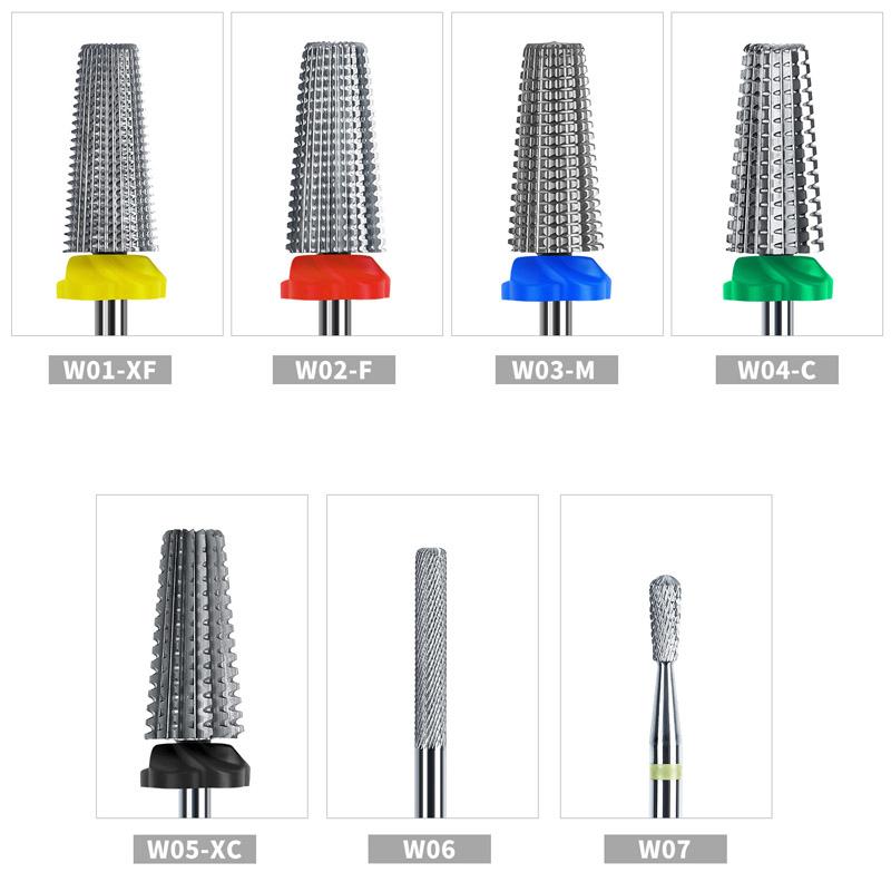 High-end Five One Alloy Plating Tungsten Steel Drill Bit Electric Grinding Head Nail Cuticle Removal Nail Accessories and Tools