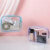12-Piece Clear PVC Zipper Pouches Fashion Portable Makeup Storage Bags for Women Travel Organizing Toiletries Large