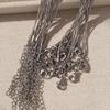 Stainless Steel Gold Snake Bone Chain Necklace with Vacuum Color Retention Electroplating for Women