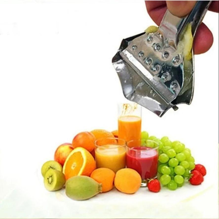 1 Pcs Stainless Steel Fruit Vegetable Cut Machine Mini Juicer Lemon Squeezer Suitable Hand Pressing Fruit Kitchen Bar Tools