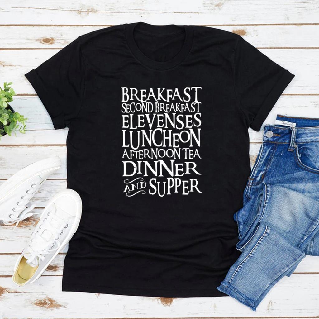 Second Breakfast Shirts Rings of Movie Power T-Shirt Men Women Short Sleeve T-shirts Book Lover Gift Vintage Graphic T Shirts