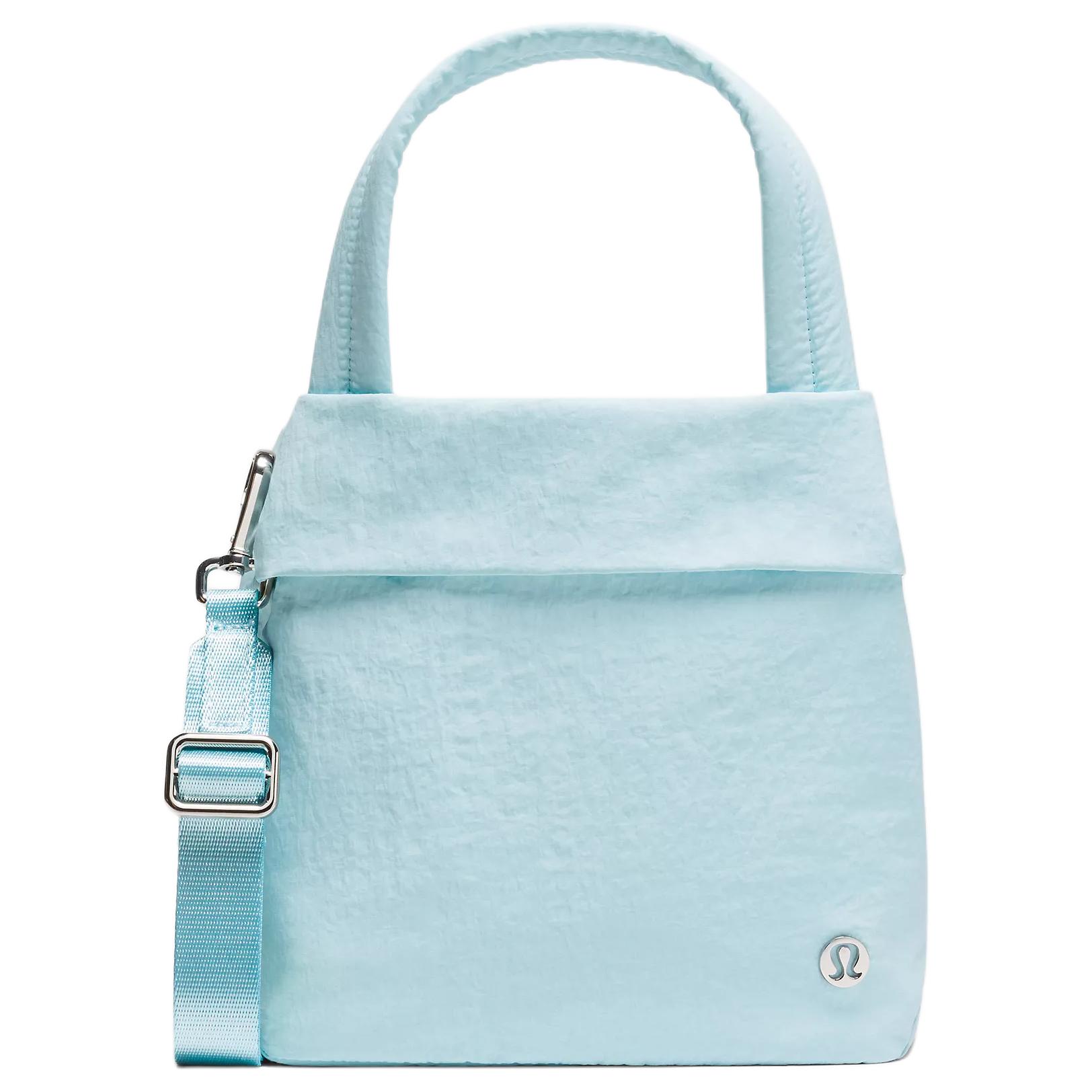 Lululemon 5L Lightweight Durable Casual Versatile Nylon Tote Bag Small Unisex bags Light-Blue LW9FNDS-075157 Foam Cloud Blue & Silver/FOAM/SLVR