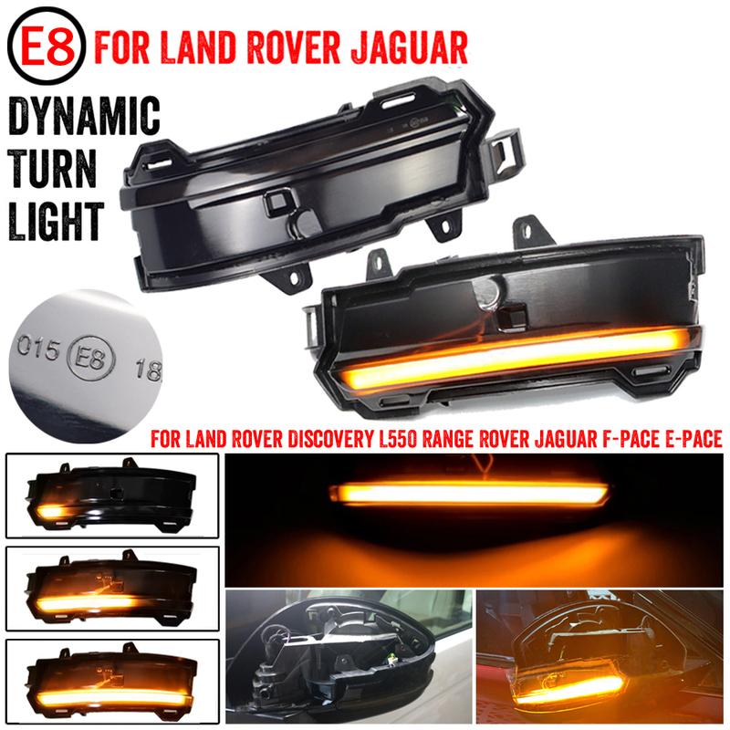 For Land Rover Discovery Sport L550 Evoque Jaguar F-Pace Car Side Mirror Lamp LED Dynamic Turn Signal Light Blinker Indicator