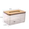 Tissue Clear Box Napkin Household Transparent Rectangular Wooden Modern Desktop Creative Transparent Table Tissue Box  Holder