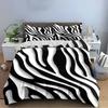 Zebra Stripe Black and White Bedding Set Bedding set (1 duvet cover, 2 pillowcases, duvet not included)