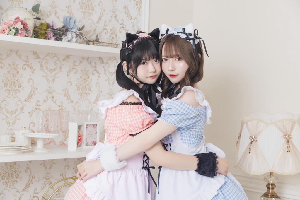 Clearstone Lyrical Palette Cosplay Halloween Gingham Katt Tjänarinna JamsCollection Blå Dam