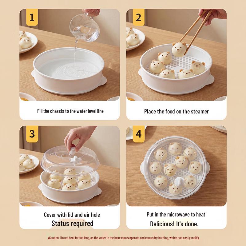 Zhi Zhi Food-Grade Microwave Steamer Basket