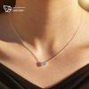 Minimalistische Sterling Silber Tränenförmige Moissanit-Anhänger Halskette mit Schlüsselbein Kette – Elegantes, Vielseitiges Design