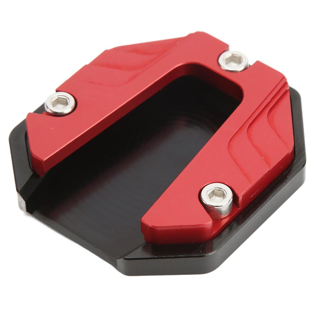 Motorcycle Side Stand Plate Pad High Strength Kickstand Pad Plate Support Accessory Red