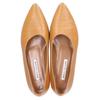 MANOLO BLAHNIK Leather pointed toe flat pumps/ shoes 37 1/2 BrownUsed