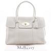 Mulberry Bayswater Tote Tasche HH6592/736W160 Kreide Starkes Korn graues Leder Damen Gebraucht